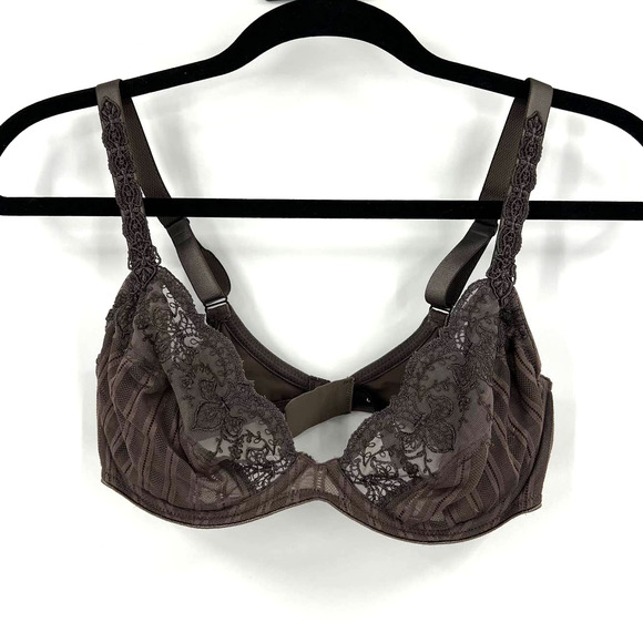 Conturelle Unlined Wired Full Lace Cups Adjustable Straps Lingerie Women's 34D - Picture 1 of 8